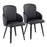 LumiSource Dahlia Dining Chair, Set/2, Black/Black Wood/CH - CH-DAHLIA2-WBKBK2