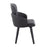 LumiSource Dahlia Dining Chair, Set of 2, Black/Black Wood/Chrome