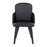 LumiSource Dahlia Dining Chair, Set of 2, Black/Black Wood/Chrome