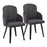 LumiSource Dahlia Dining Chair, Set/2, Black Wood/GY/CH - CH-DAHLIA2-WBKFGY2