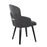 LumiSource Dahlia Dining Chair, Set of 2, Black Wood/GY/Chrome