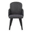 LumiSource Dahlia Dining Chair, Set of 2, Black Wood/GY/Chrome
