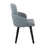 LumiSource Dahlia Dining Chair, Set of 2, Black/Grey/Chrome