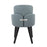 LumiSource Dahlia Dining Chair, Set of 2, Black/Grey/Chrome