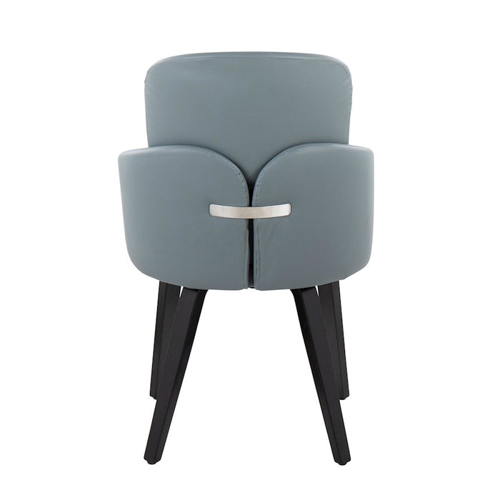 LumiSource Dahlia Dining Chair, Set of 2, Black/Grey/Chrome