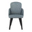 LumiSource Dahlia Dining Chair, Set of 2, Black/Grey/Chrome