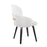 LumiSource Dahlia Dining Chair, Set of 2, Black Wood/Cream/Gold