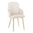 LumiSource Dahlia Dining Chair, Set of 2, Gold/Cream/Chrome