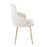 LumiSource Dahlia Dining Chair, Set of 2, Gold/Cream/Chrome