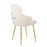 LumiSource Dahlia Dining Chair, Set of 2, Gold/Cream/Chrome