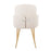 LumiSource Dahlia Dining Chair, Set of 2, Gold/Cream/Chrome