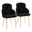 LumiSource Dahlia Dining Chair, Set of 2, Gold/Black Velvet - CH-DAHLIA2AUVBK2