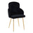 LumiSource Dahlia Dining Chair, Set of 2, Gold/Black Velvet