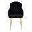 LumiSource Dahlia Dining Chair, Set of 2, Gold/Black Velvet