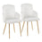 LumiSource Dahlia Dining Chair, Set of 2, Gold/Cream Velvet - CH-DAHLIA2AUVCR2