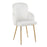 LumiSource Dahlia Dining Chair, Set of 2, Gold/Cream Velvet