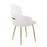LumiSource Dahlia Dining Chair, Set of 2, Gold/Cream Velvet
