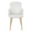 LumiSource Dahlia Dining Chair, Set of 2, Gold/Cream Velvet