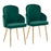 LumiSource Dahlia Dining Chair, Set of 2, Gold/Green Velvet - CH-DAHLIA2AUVGN2