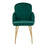 LumiSource Dahlia Dining Chair, Set of 2, Gold/Green Velvet