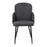 LumiSource Dahlia Dining Chair, Set of 2, Black Metal/GY/Chrome