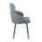 LumiSource Dahlia Dining Chair, Set of 2, Black/Grey PU/Chrome