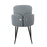 LumiSource Dahlia Dining Chair, Set of 2, Black/Grey PU/Chrome