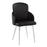 LumiSource Dahlia Dining Chair, Set of 2 in Black PU/Chrome