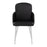 LumiSource Dahlia Dining Chair, Set of 2 in Black PU/Chrome