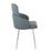 LumiSource Dahlia Dining Chair, Set of 2 in Grey PU/Chrome