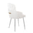 LumiSource Dahlia Dining Chair, Set of 2, Cream/Gold/Chrome