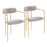 LumiSource Demi Chair, Set of 2 in Gold Metal/Silver Velvet - CH-DEMIAUVSV2