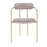 LumiSource Demi Chair, Set of 2 in Gold Metal/Silver Velvet