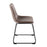 LumiSource Duke Side Chair, Set of 2, Black Steel/Espresso PU