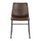 LumiSource Duke Side Chair, Set of 2, Black Steel/Espresso PU