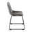 LumiSource Duke Side Chair, Set of 2, Black Steel/Grey PU