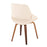 LumiSource Fabrizzi Chair, Set of 2, Walnut Wood/Cream PU