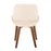 LumiSource Fabrizzi Chair, Set of 2, Walnut Wood/Cream PU