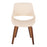LumiSource Fabrizzi Chair, Set of 2, Walnut Wood/Cream PU