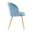 LumiSource Fran Chair, Set of 2 in Gold Steel/Light Blue Velvet