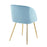 LumiSource Fran Chair, Set of 2 in Gold Steel/Light Blue Velvet