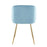 LumiSource Fran Chair, Set of 2 in Gold Steel/Light Blue Velvet