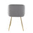 LumiSource Fran Chair, Set of 2 in Gold Steel/Silver Velvet