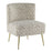 LumiSource Fran Slipper Chair in Gold Steel/Tan Leopard Fabric - CH-FRANLEPAUTN