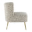 LumiSource Fran Slipper Chair in Gold Steel/Tan Leopard Fabric
