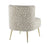 LumiSource Fran Slipper Chair in Gold Steel/Tan Leopard Fabric
