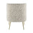 LumiSource Fran Slipper Chair in Gold Steel/Tan Leopard Fabric