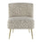 LumiSource Fran Slipper Chair in Gold Steel/Tan Leopard Fabric