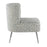 LumiSource Fran Slipper Chair in Chrome/Blue Leopard Fabric