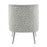 LumiSource Fran Slipper Chair in Chrome/Blue Leopard Fabric